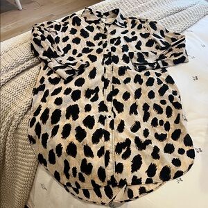 H&M Black and Tan Animal Print Men's Shirt